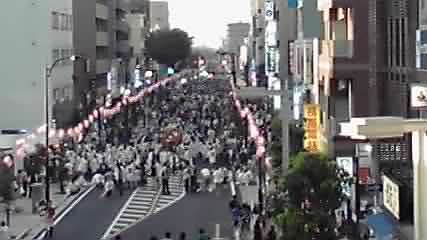 志木の敷島神社祭典の出店、2009年7月19日