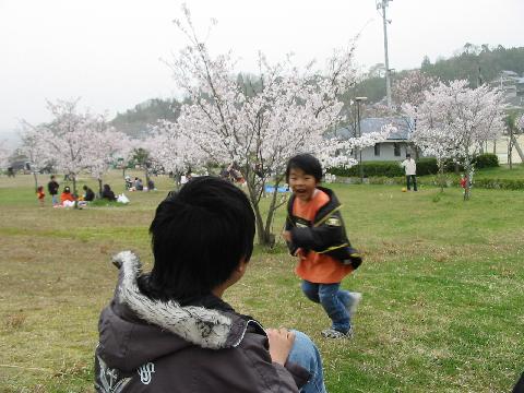 花見はしゃぐタケル