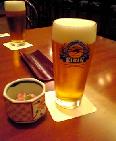 ビールとお通し