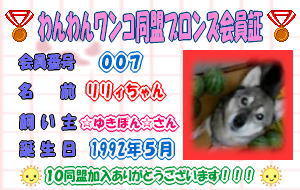 ブロンズ会員証