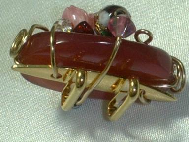 赤瑪瑙の帯留め