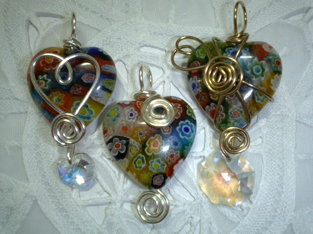 花柄ベネチアンハート