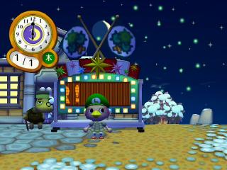 カウントダウン掲示板の前で