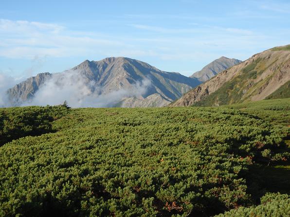 悪沢と荒川中岳