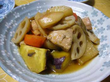 サツマイモ入り煮物
