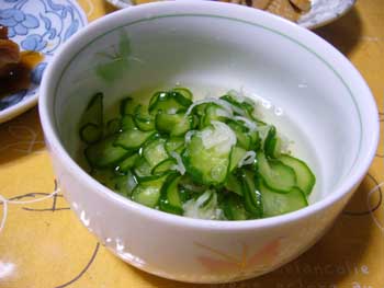 きゅうりと大根の酢の物