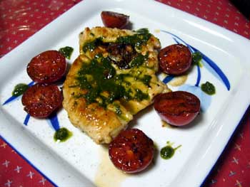 鶏のバジル焼き