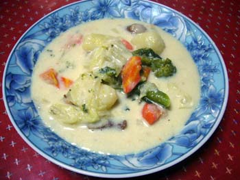 白菜入りクリームシチュー