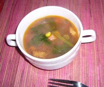 ほうれん草のトマトスープ