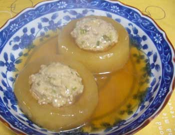 大根の肉詰め