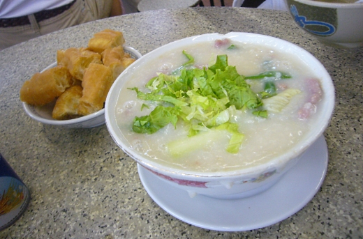 香港の市場のお粥