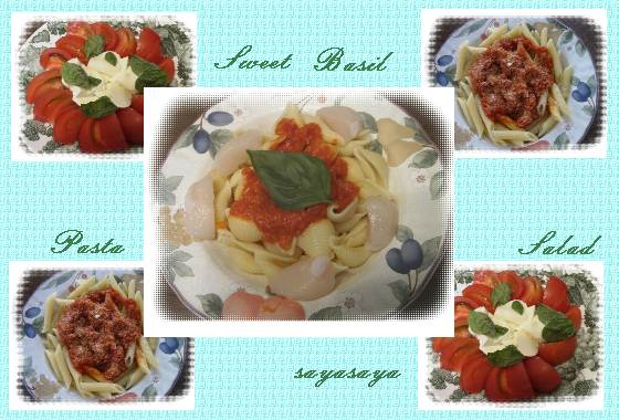 パスタ(トマト＆バジル）.