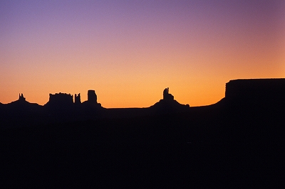 モニュメントバレー夕景