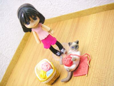 あらら、編みかけのマフラーが･･･