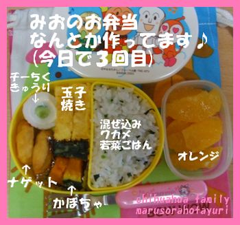 ３回目のお弁当の日　幼稚園