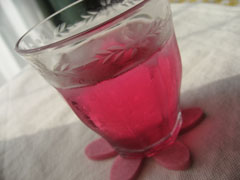 しそジュース　グラス