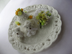 ウエディング粘土細工