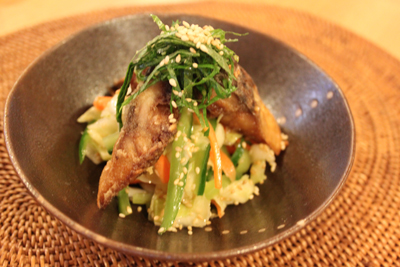 鯖みりんのキャベツあえ