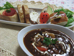 メゾンカイザーのパンで夕食