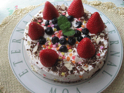 手作りケーキ完成