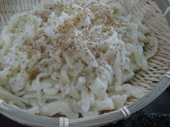 手作りうどん　アップ