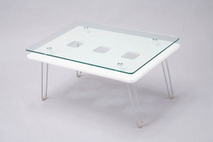 スキマ折りたたみテーブル　ホワイト（画像中）