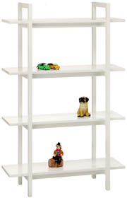白い棚4段