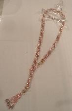 ピンクビーズネックレス　完成品