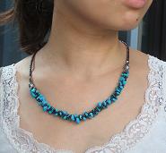 ターコイズネックレス　着画