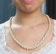 パールネックレス着画