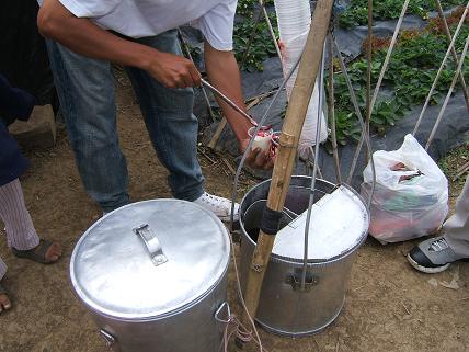 タホーにシロップをたっぷり