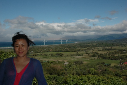 風車を見ながら