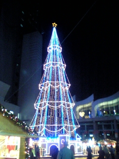 スカイビルのクリスマスツリー