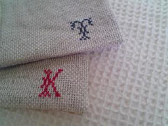 クロスステッチ　イニシャル