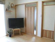 扉と土間収納とＴＶ台