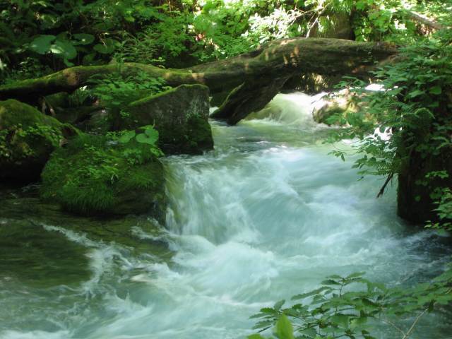 川の流れる音