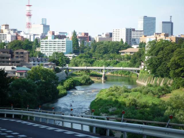 仙台の街と広瀬川