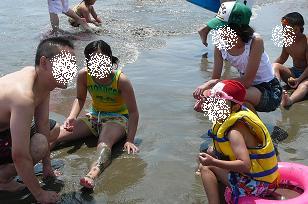 親戚たちと海へ～♪