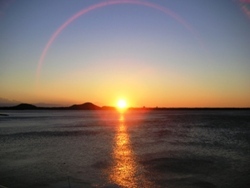 浜名湖の朝日