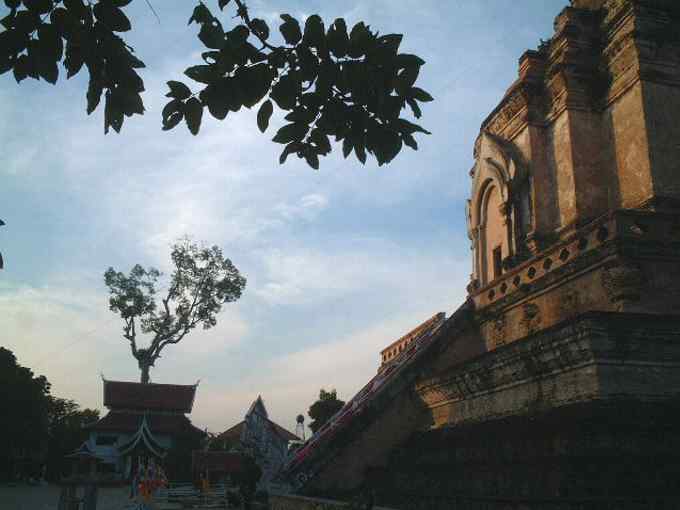 朝のチェンマイ 寺の境内2