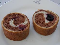 パンのブッシュドノエルの切り口