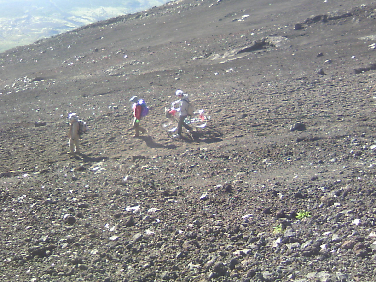 自転車で下山！？