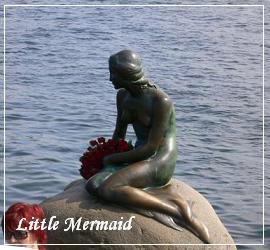コペンハーゲン＊Little Mermaid with 93 roses.JPG