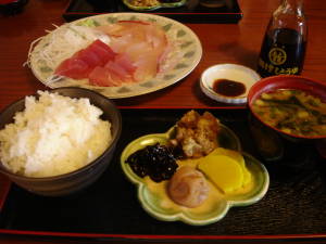 刺身とご飯セット