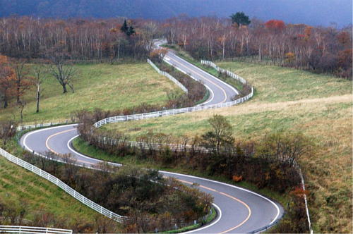 霧降高原道路