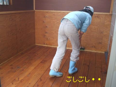 ドッグルーム掃除.JPG