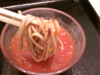 富士そば市ヶ谷店の冷やしトマトつけそば4