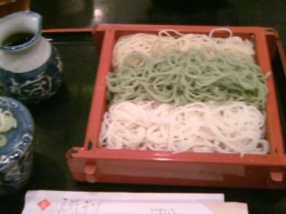 芝大門更科布屋の三色そば