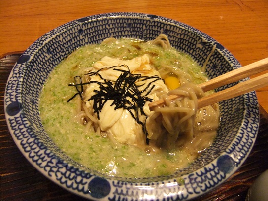 池の端藪蕎麦の湯葉の冷がけそば２