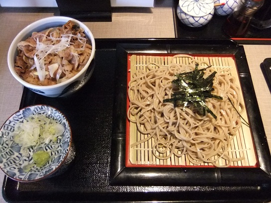 蕎麦しん＠稲荷町のしん蕎麦＋ミニ牛丼